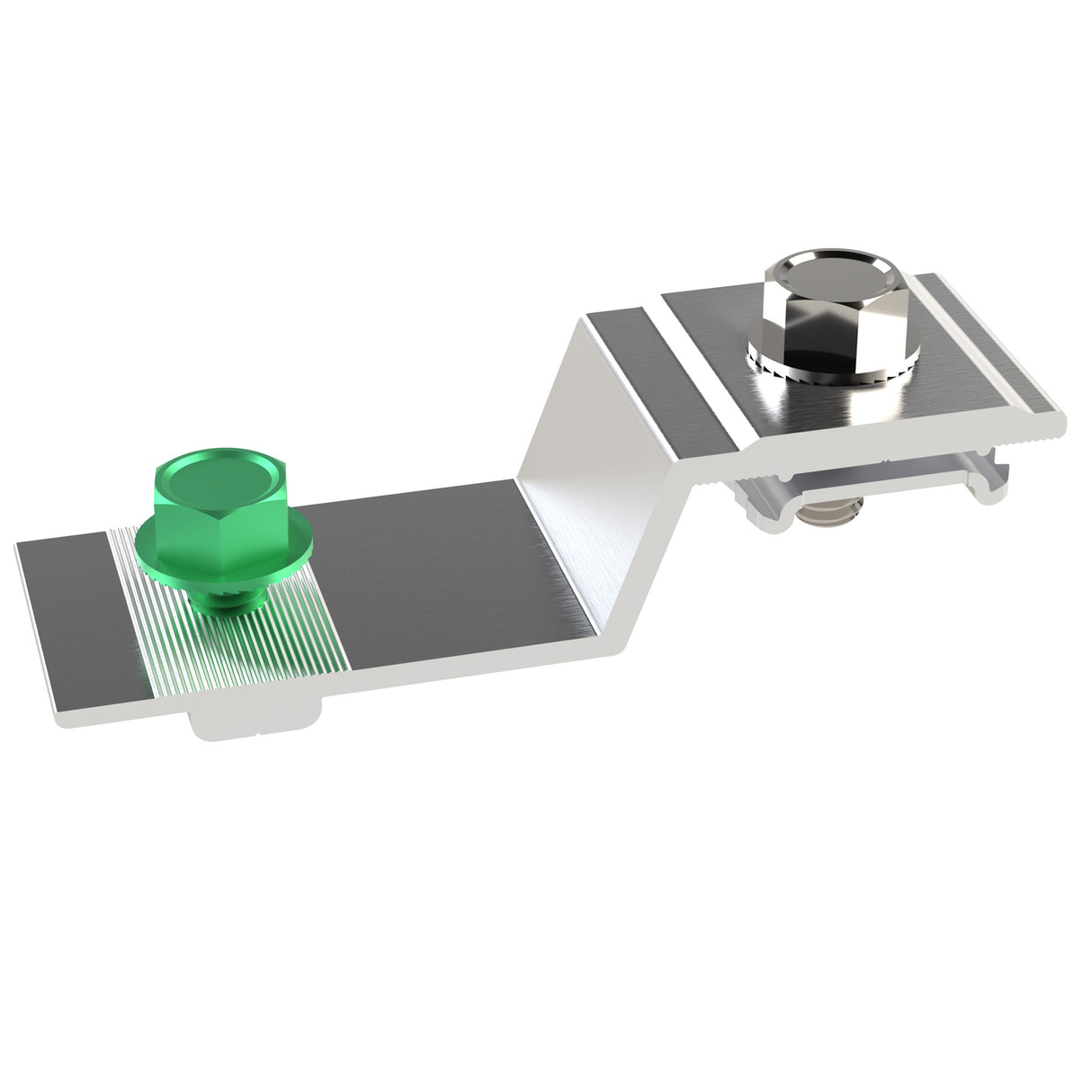 Micro Inverter Mounting Kit with Serrated Nut for Anodized Rail - Top