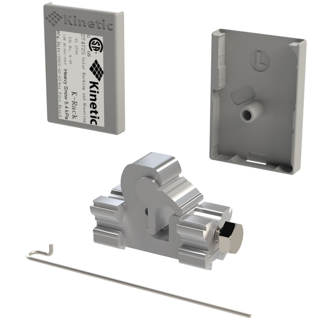 Kinetic KECH8-MM Mill Finished Hidden End Clamp for solar panel