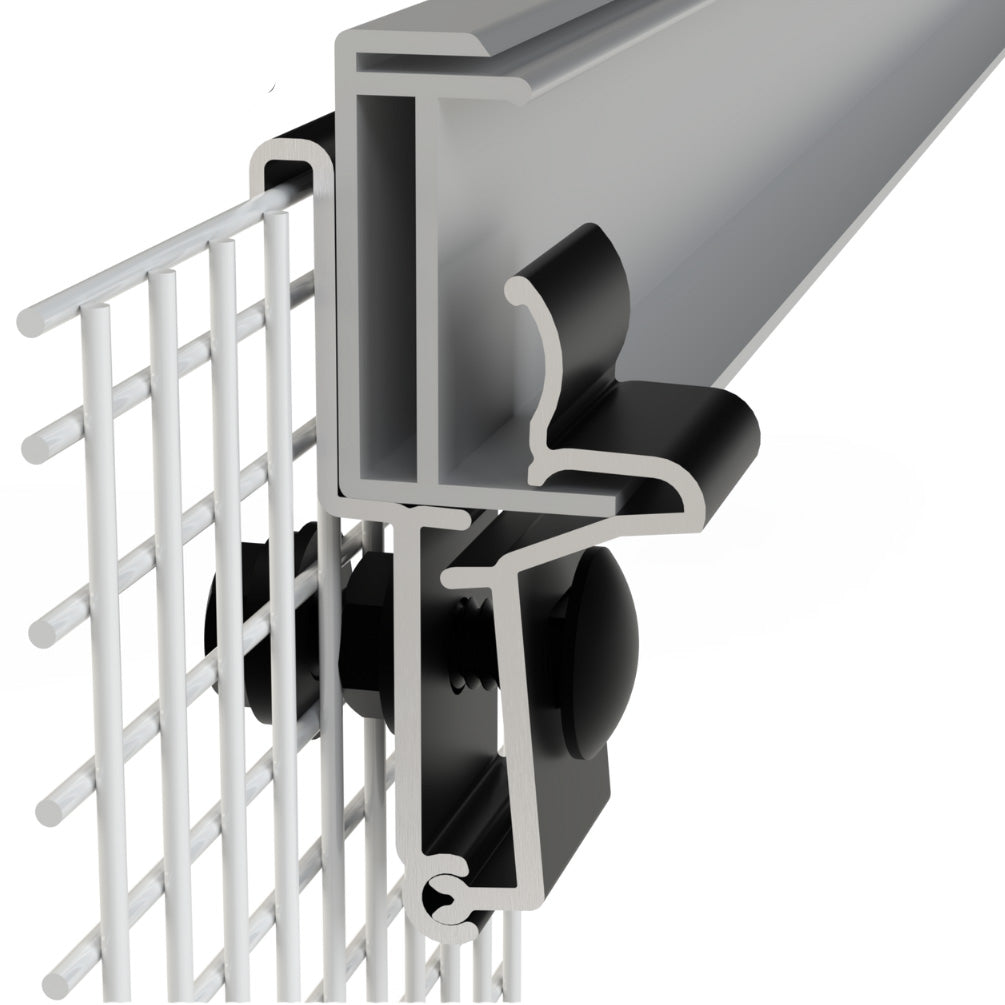 Kinetic Solar KGRGC Rodent Guard Clamp 3D view with mesh - left