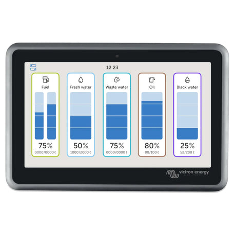 Victron Energy Ekrano GX tank level screen