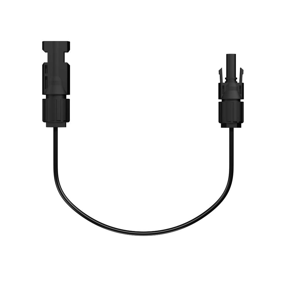 Câble #10 AWG, 1 conducteur, Noir, 30 Pieds, connecteurs Compatible MC4/Compatible MC4, usage PV