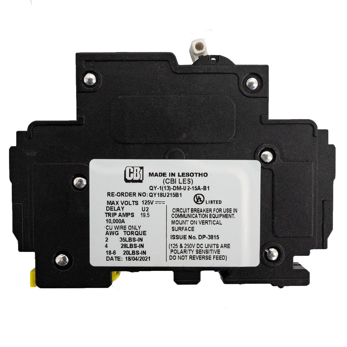 Midnite Solar MNEPV15 150V 15A DC breaker - left