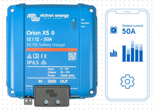 Victron energy Orion XS DCDC charger configurable output current 