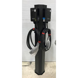 TechnoVE angular EV charging station angular aluminum pedestal