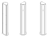 Aluminum angular pedestal for EV charging station