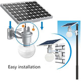 Ecosolaris Luna solar light bulb with lithium battery, solar panel and movement detector.