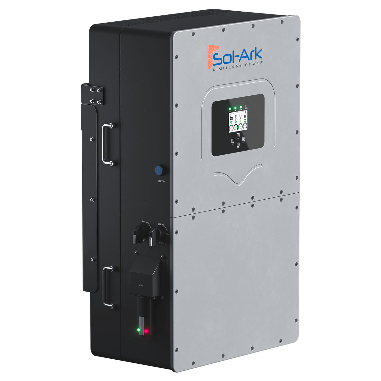 Sol-Ark solar powered backup 15K-2P inverter -left view