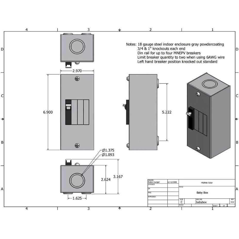 Midnite Baby Box specifications