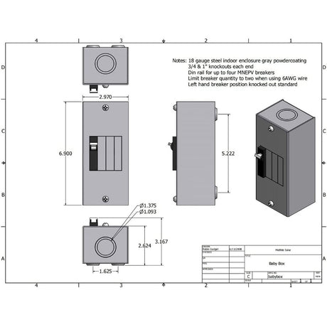 Midnite Baby Box specifications