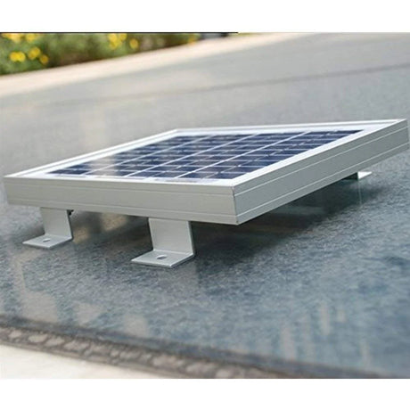 Small PV photovoltaic panel on a roof with Z-Bracket