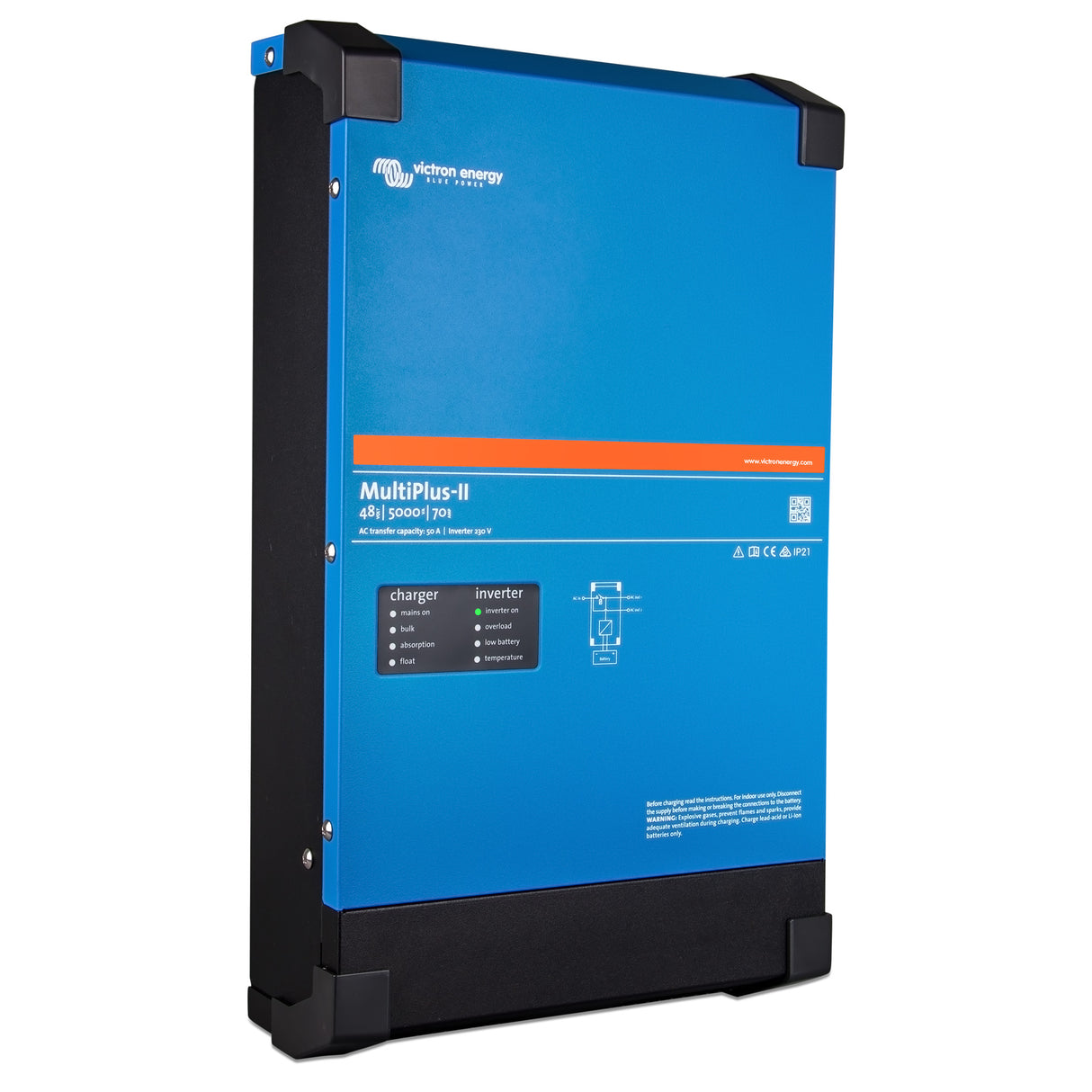 Victron Energy MultiPlus-II 48/5000/70-95 120V Inverter/Charger (UL 1741 Certified) | PMP482505120