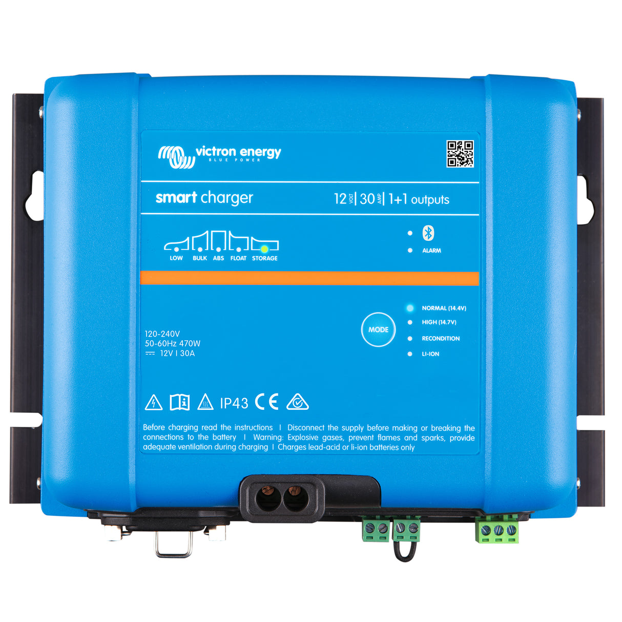 Victron Energy – Smart IP43 Charger 12/30 (1+1) 120-240V | PSC123051095