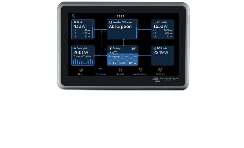 Victron Energy Ekrano GX energy flow screen