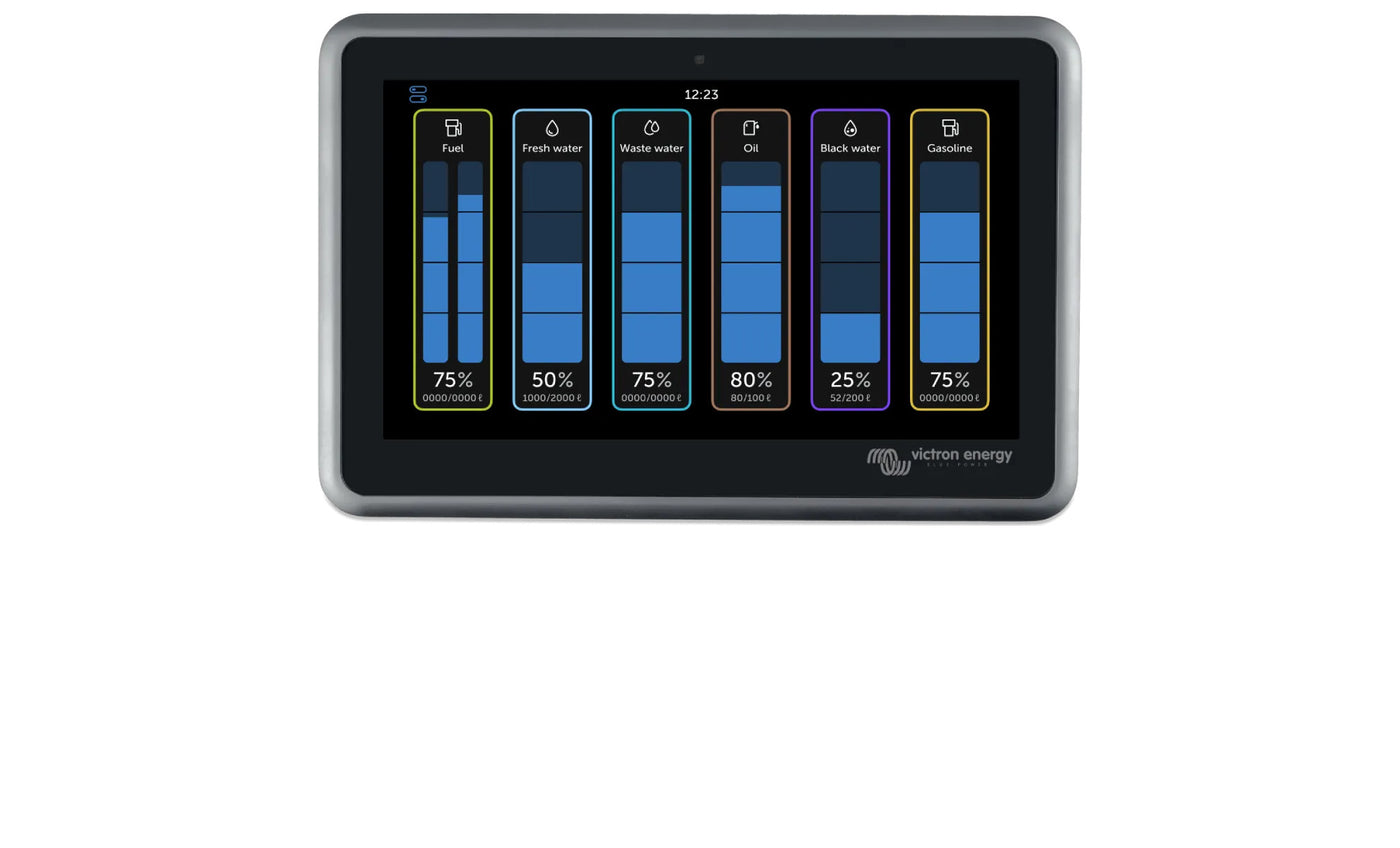 Victron Energy Ekrano GX tanks level screen