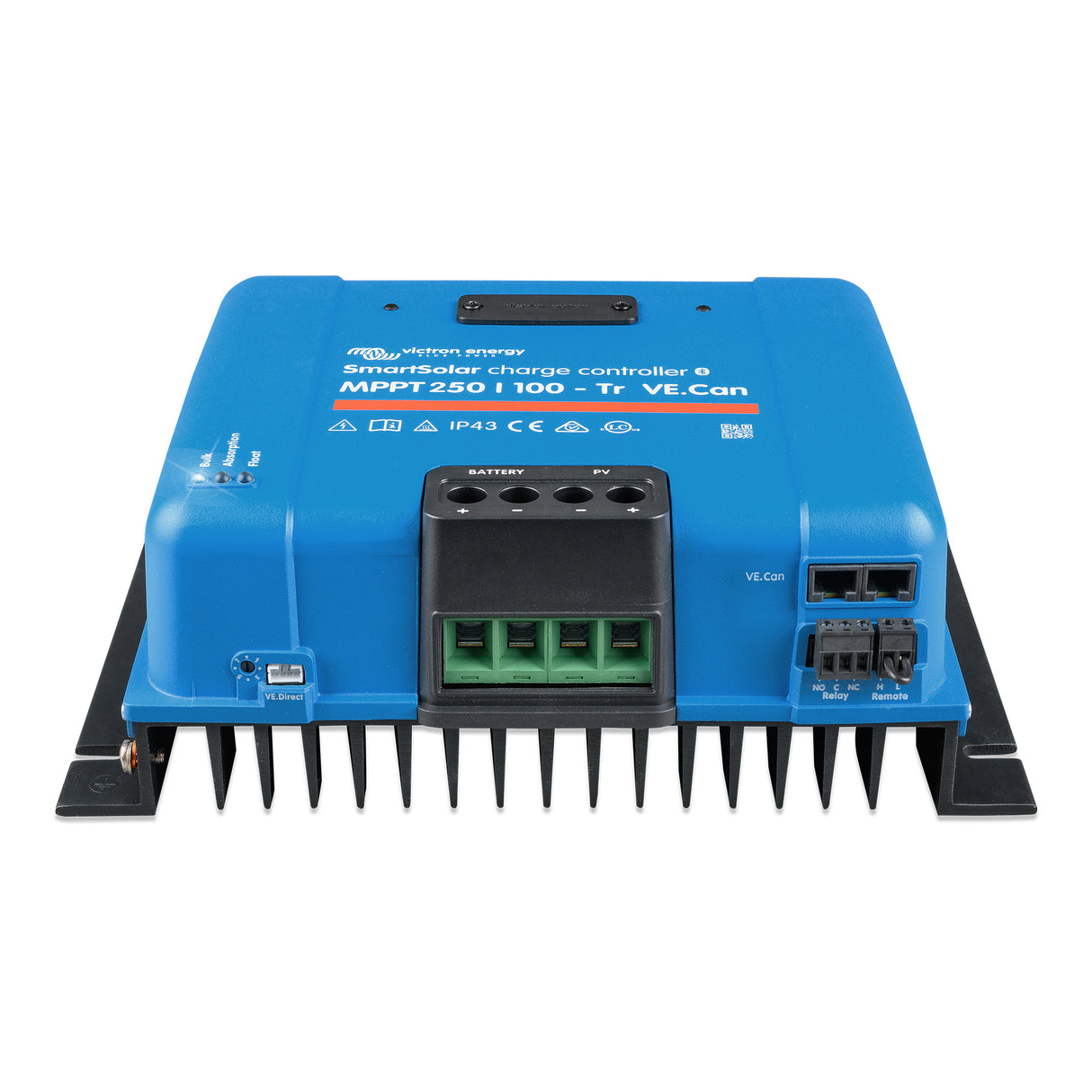 Victron Energy SCC125110412 Tr Ve.Can 250V 100A MPPT smart solar charge controller - top front