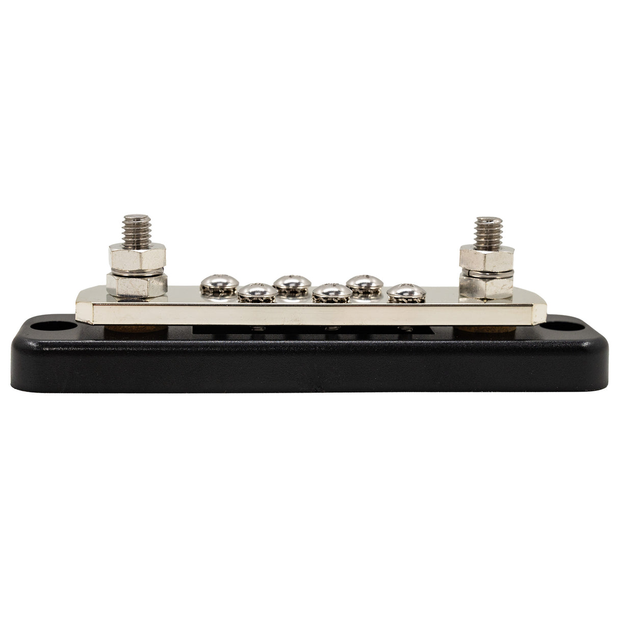 Busbar 250A 2P with 6 screws +cover - front