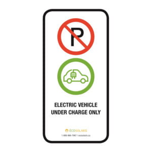 Electric vehicle car charging only parking sign