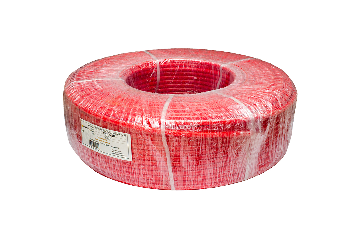 1/2" x 1000ft Pex Tubing Oxygen Barrier O2 EVOH Red 1,000 ft Radiant Floor Heat 